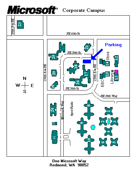 Microsoft Campus Map